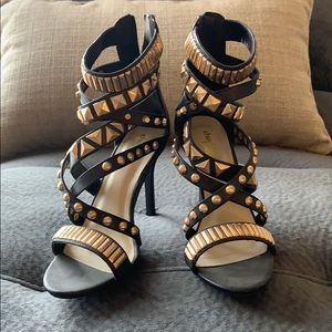 Bedazzled black heel